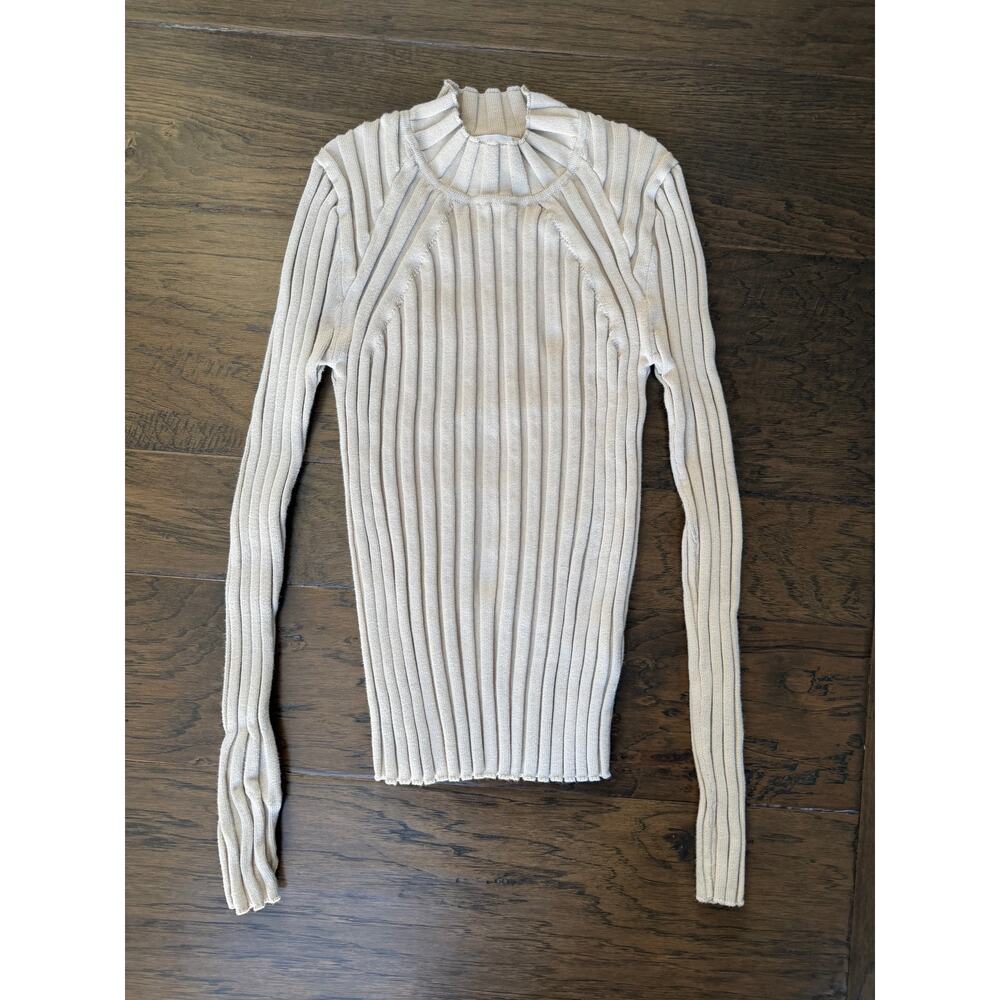 Cabi Ribbed Knit Sweater‎ Size Small Never Worn Beige